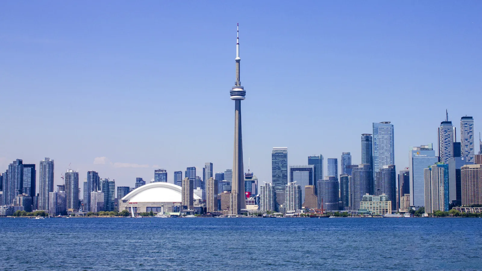 Toronto skyline on a bright summer day